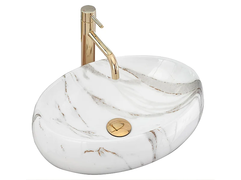 Opzetwastafel Rea Linda Lava White