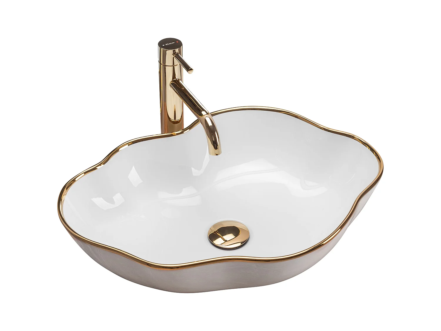 Vasque À Poser Rea Pearl White Gold