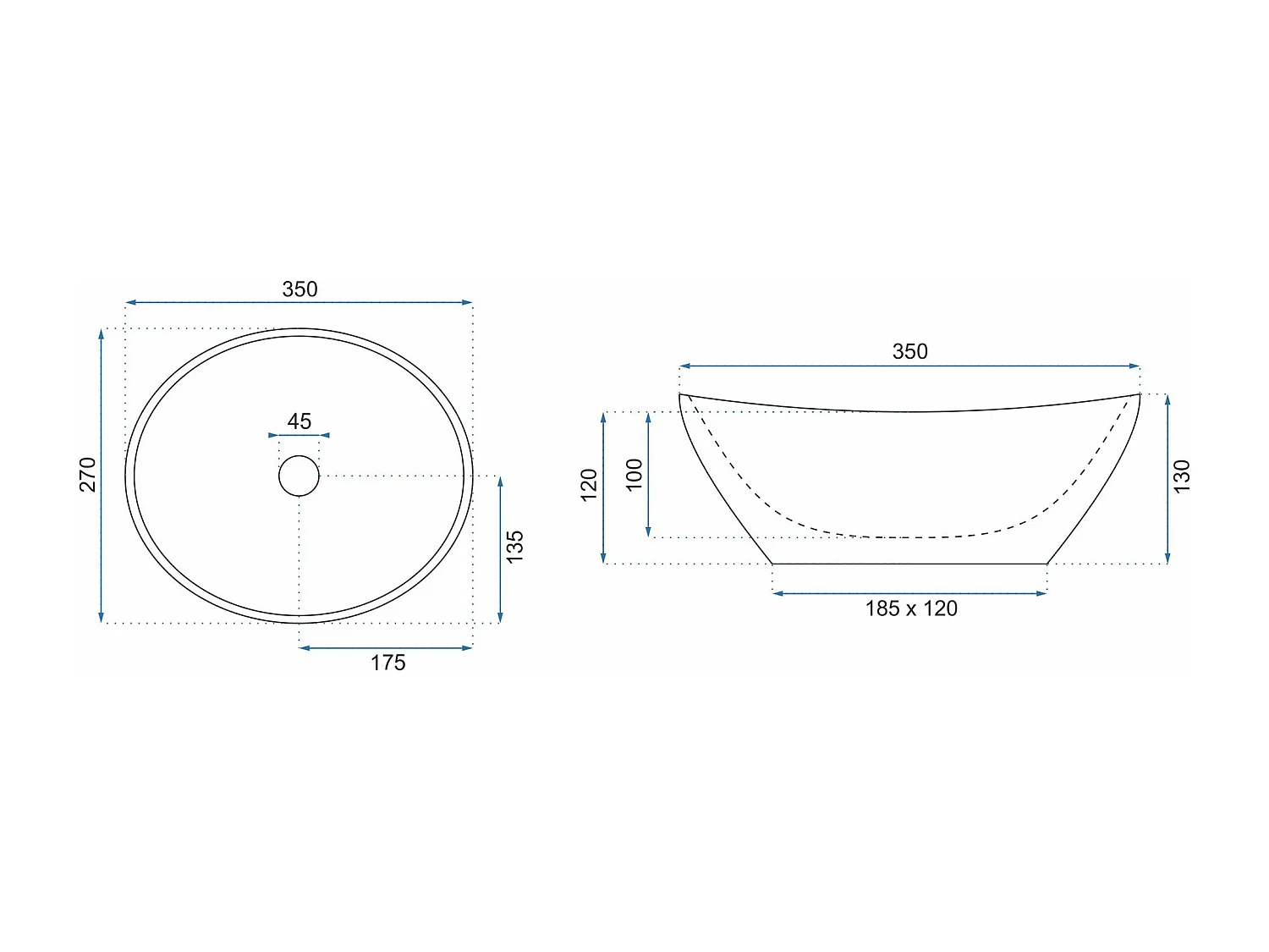 VASQUE À POSER REA SOFIA MINI BLACK