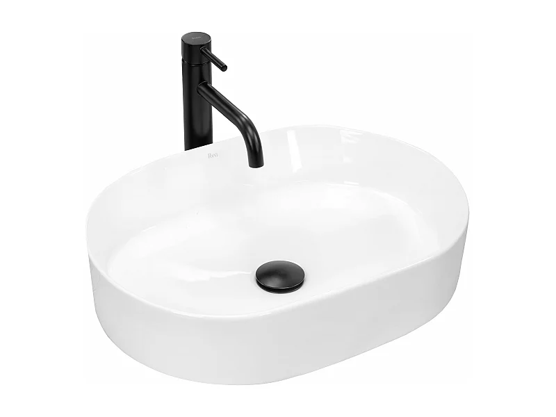 Lavabo Da Appoggio Rea Nadia 50 White