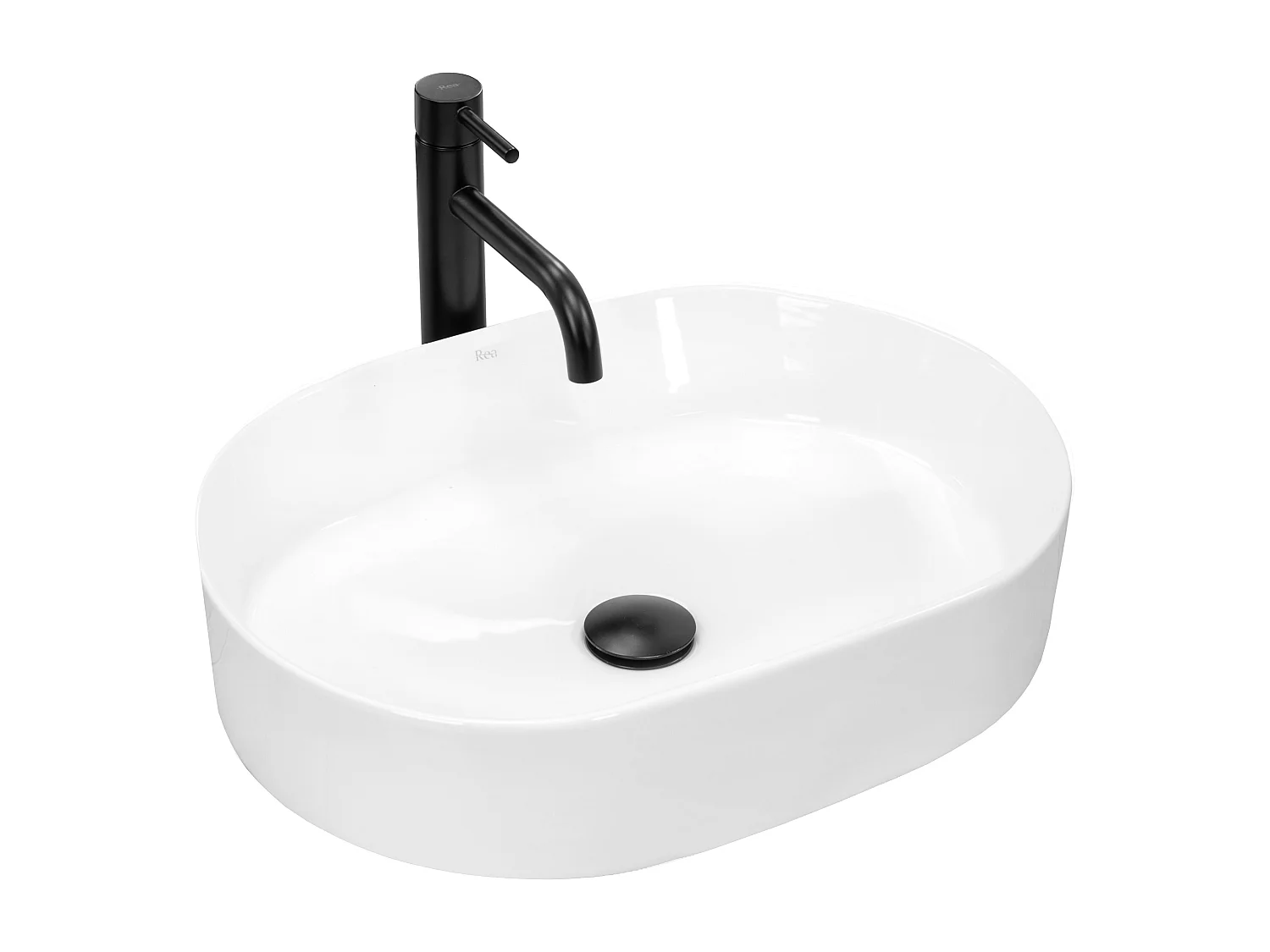Lavabo Da Appoggio Rea Nadia 50 White