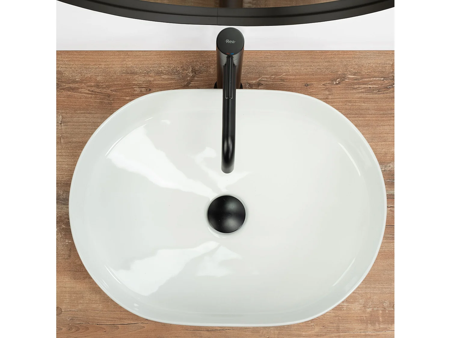 Lavabo Da Appoggio Rea Nadia 50 White