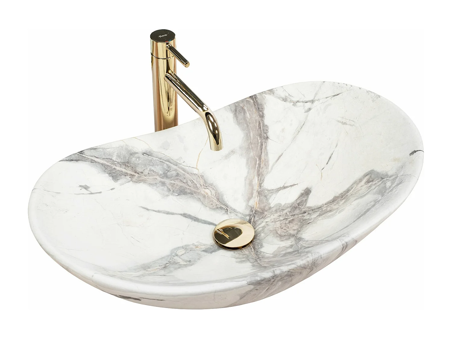 Vasque À Poser Rea Royal Sand White