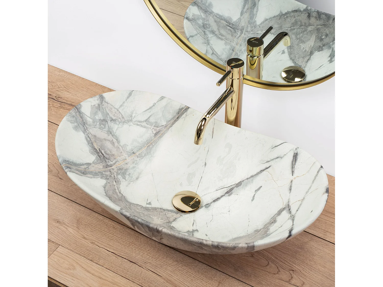 Vasque À Poser Rea Royal Sand White