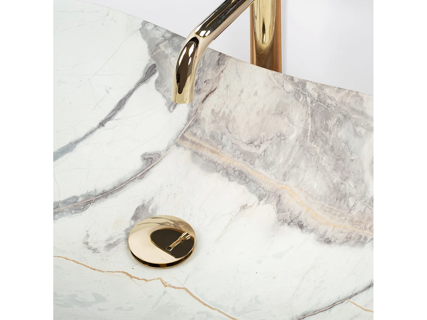 Vasque À Poser Rea Royal Sand White