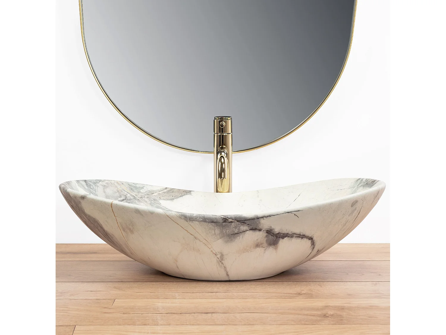 Vasque À Poser Rea Royal Sand White