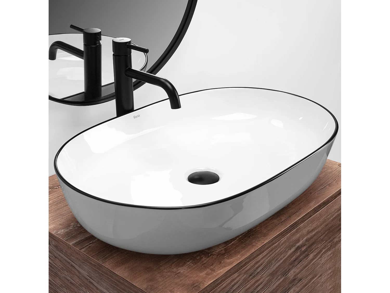 Vasque À Poser Rea Cleo 61 Black Gold