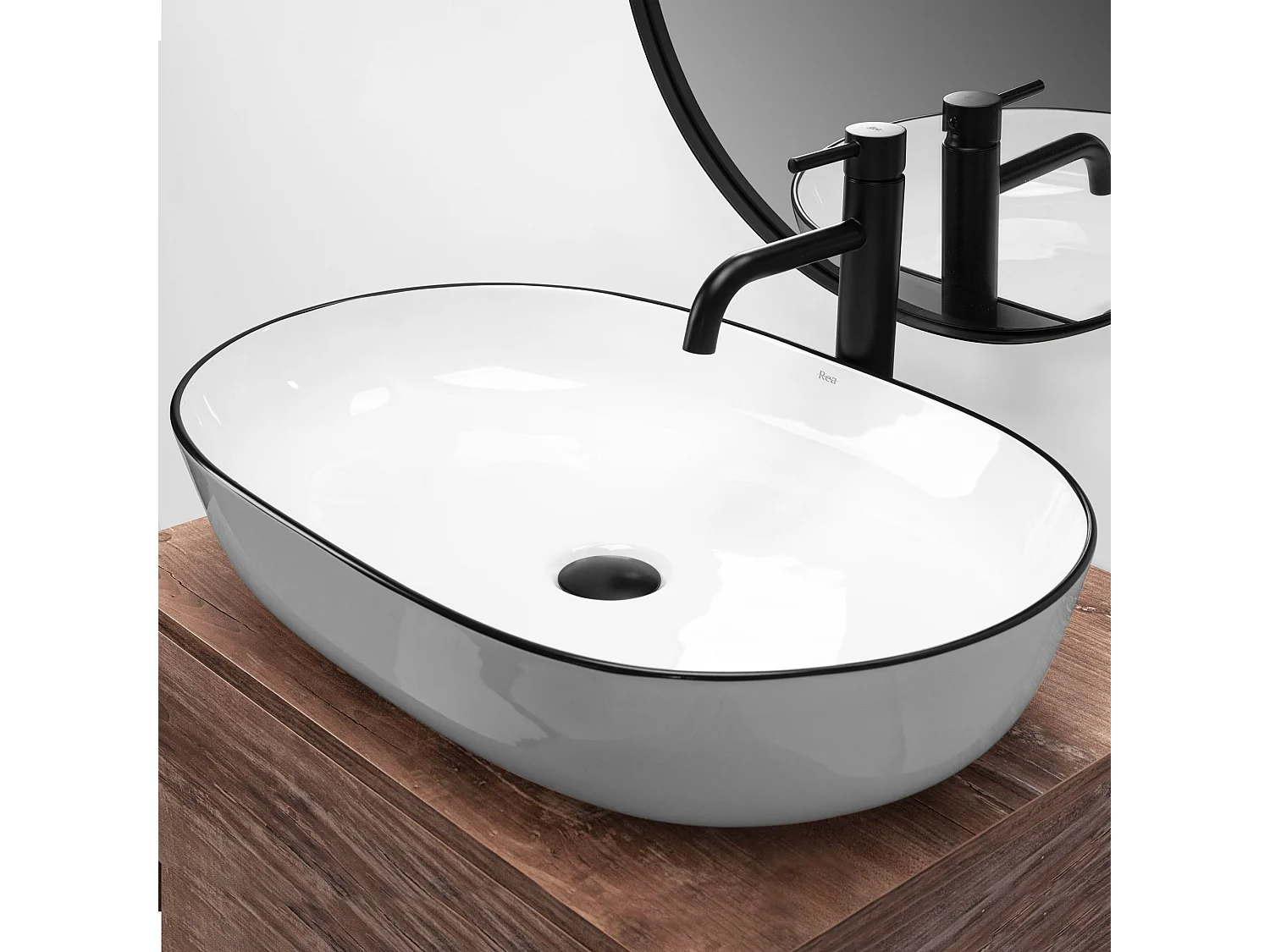 Vasque À Poser Rea Cleo 61 Black Gold