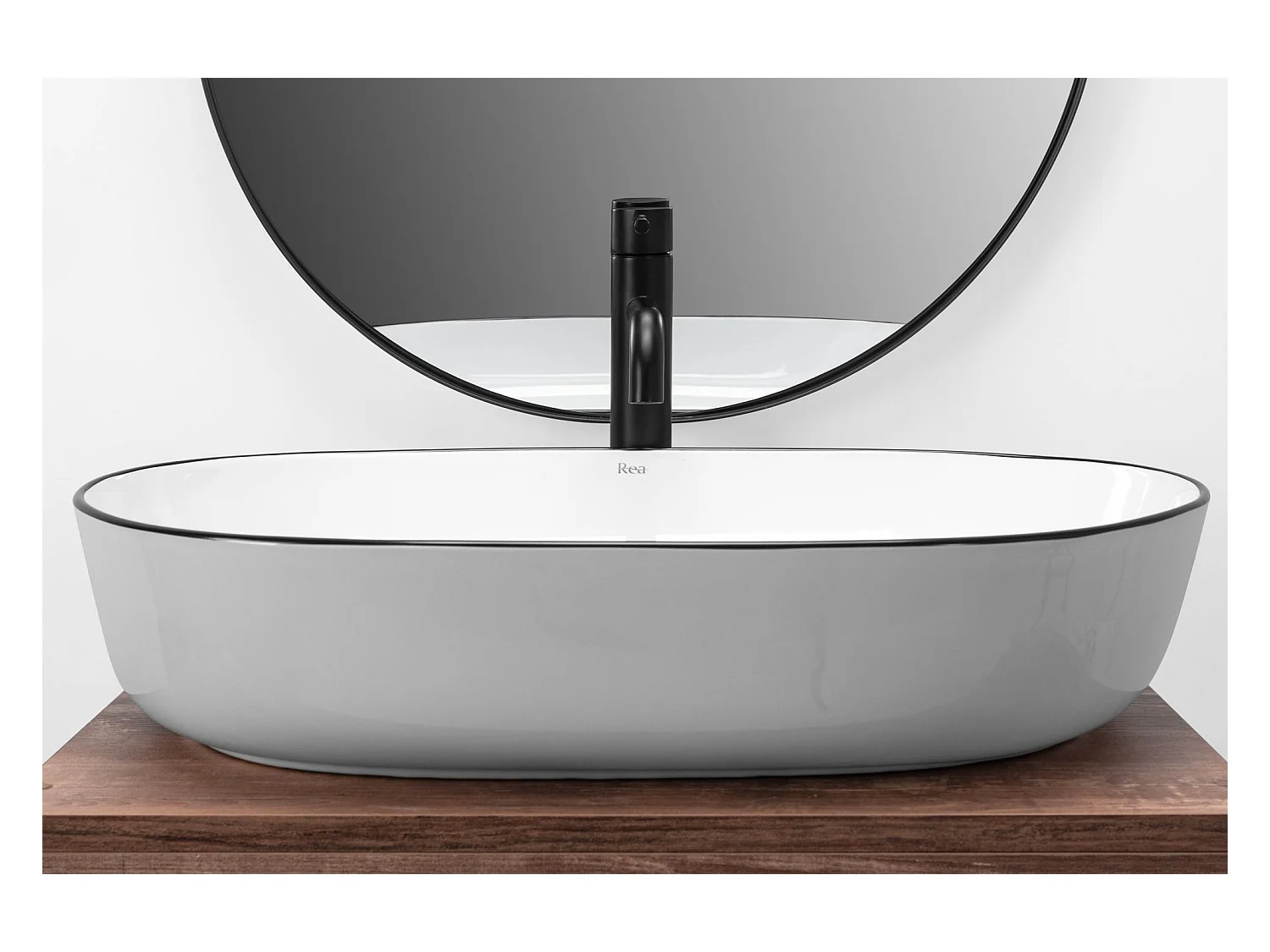 Lavabo Sobre Encimera Rea Cleo 61 Black Gold