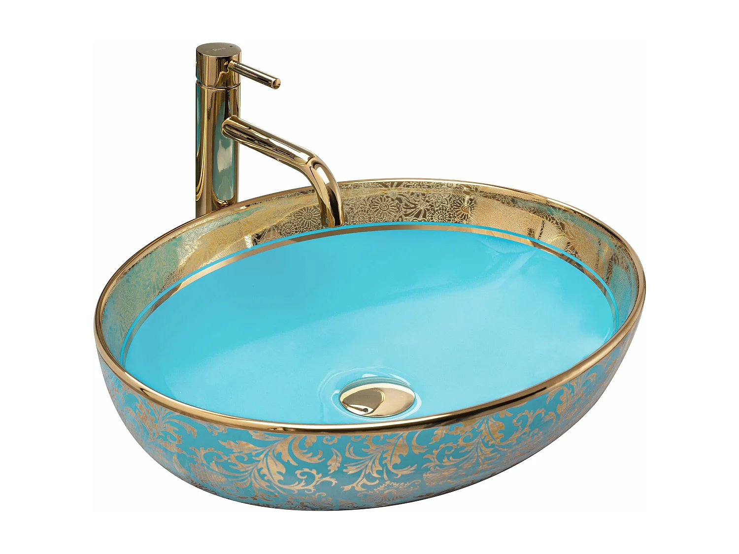 Vasque À Poser Rea Margot Blue Gold