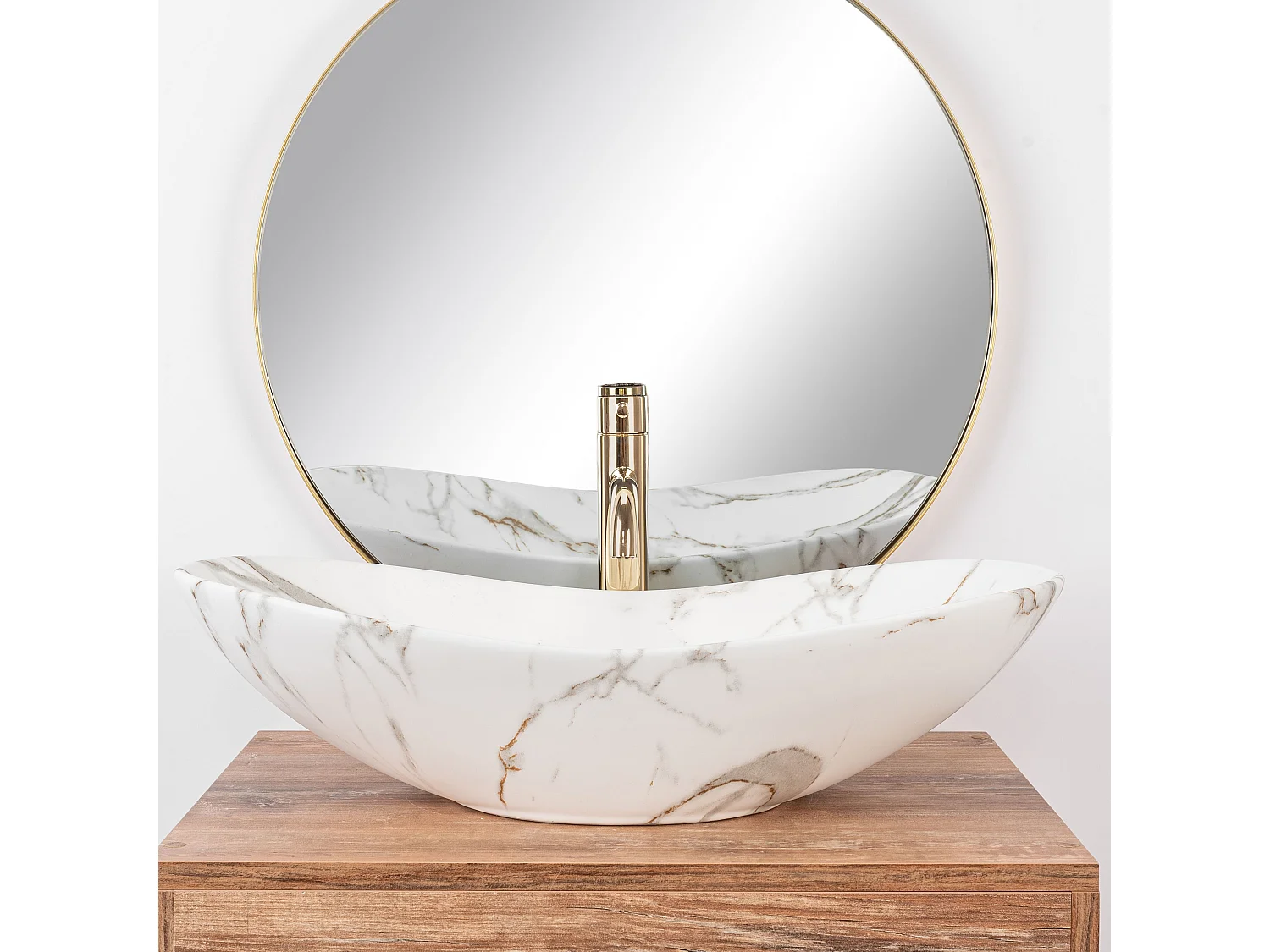 Lavabo Sobre Encimera Rea Royal Lava Matt White