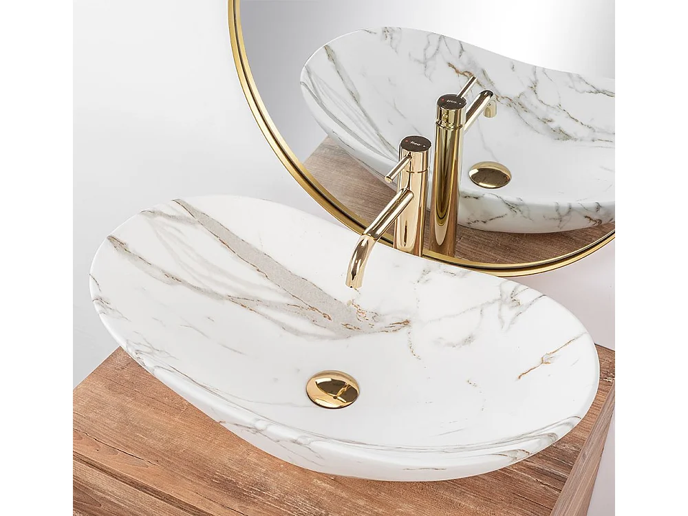 Lavabo Sobre Encimera Rea Royal Lava Matt White