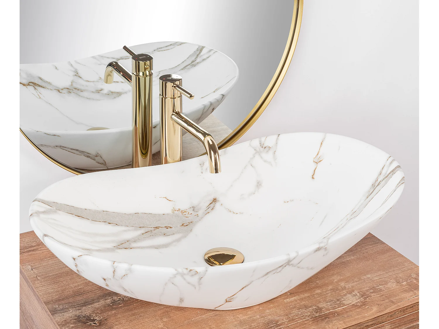 Lavabo Sobre Encimera Rea Royal Lava Matt White