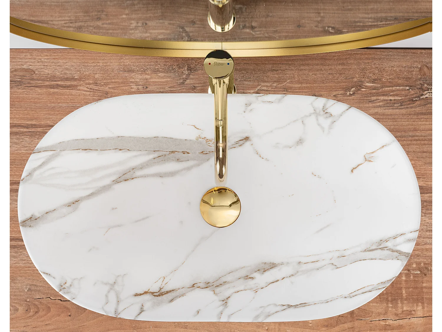 Lavabo Sobre Encimera Rea Royal Lava Matt White