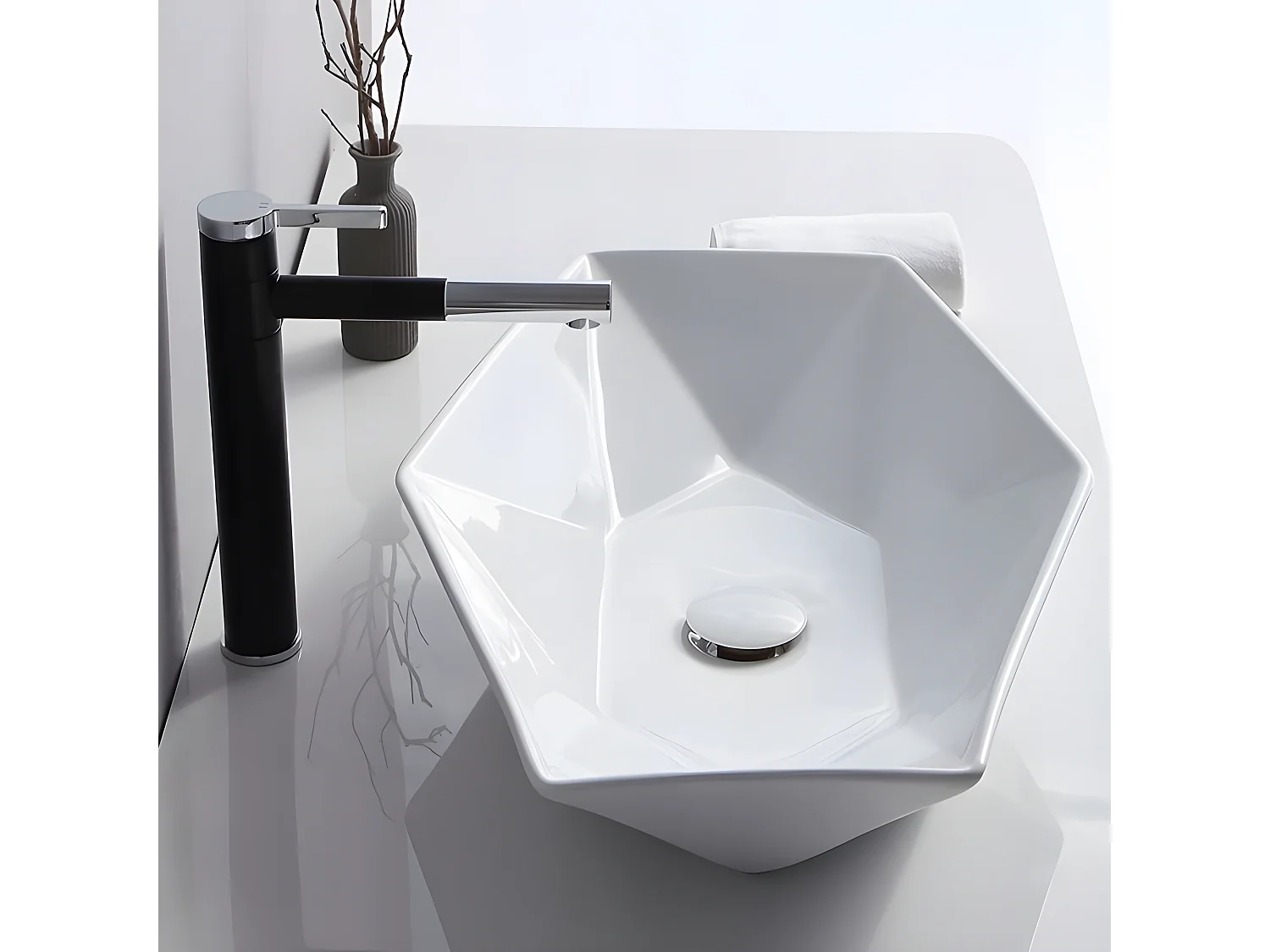 Aufsatzwaschbecken Rea Vegas White