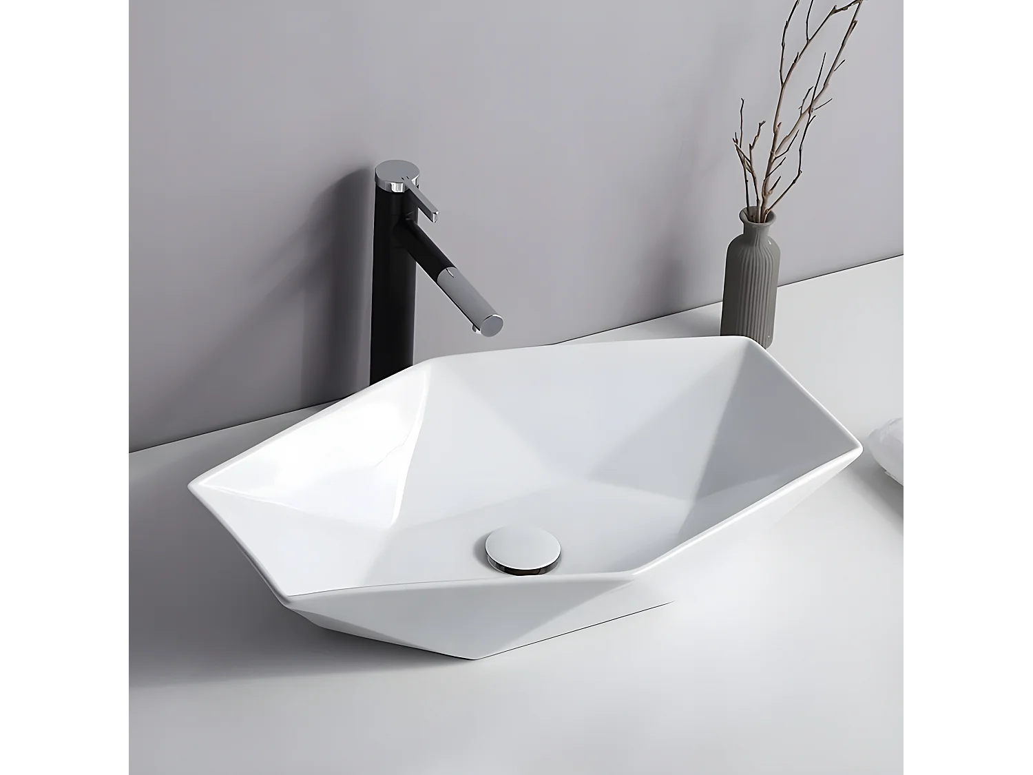 Aufsatzwaschbecken Rea Vegas White