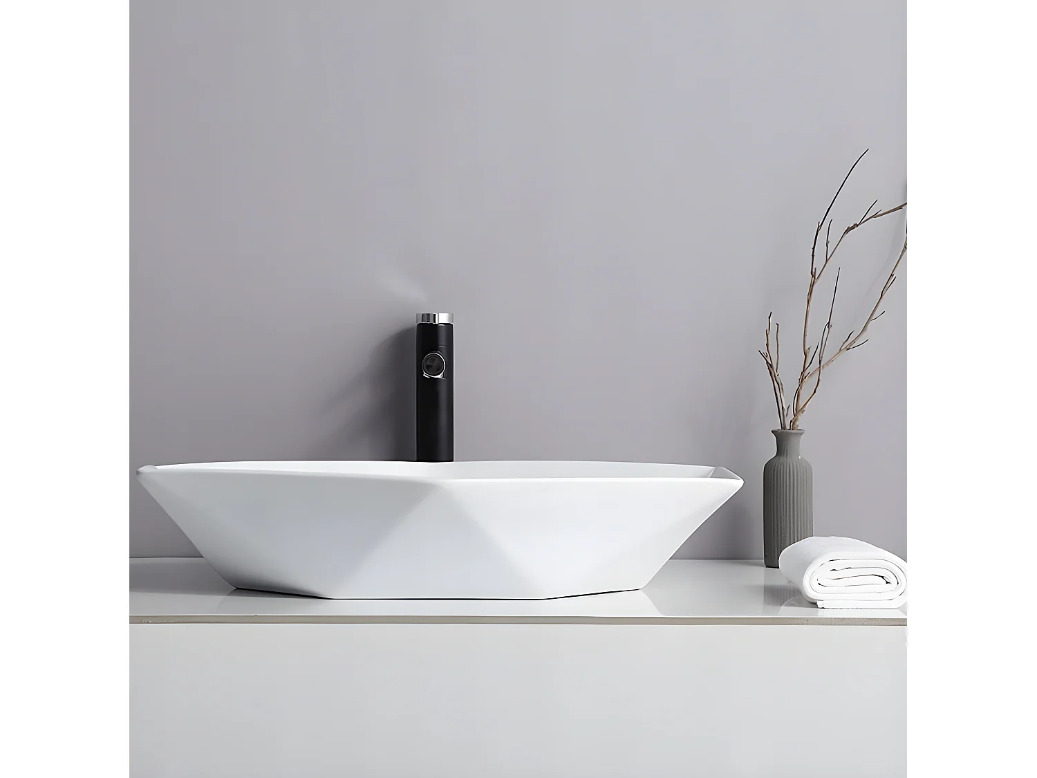 Aufsatzwaschbecken Rea Vegas White