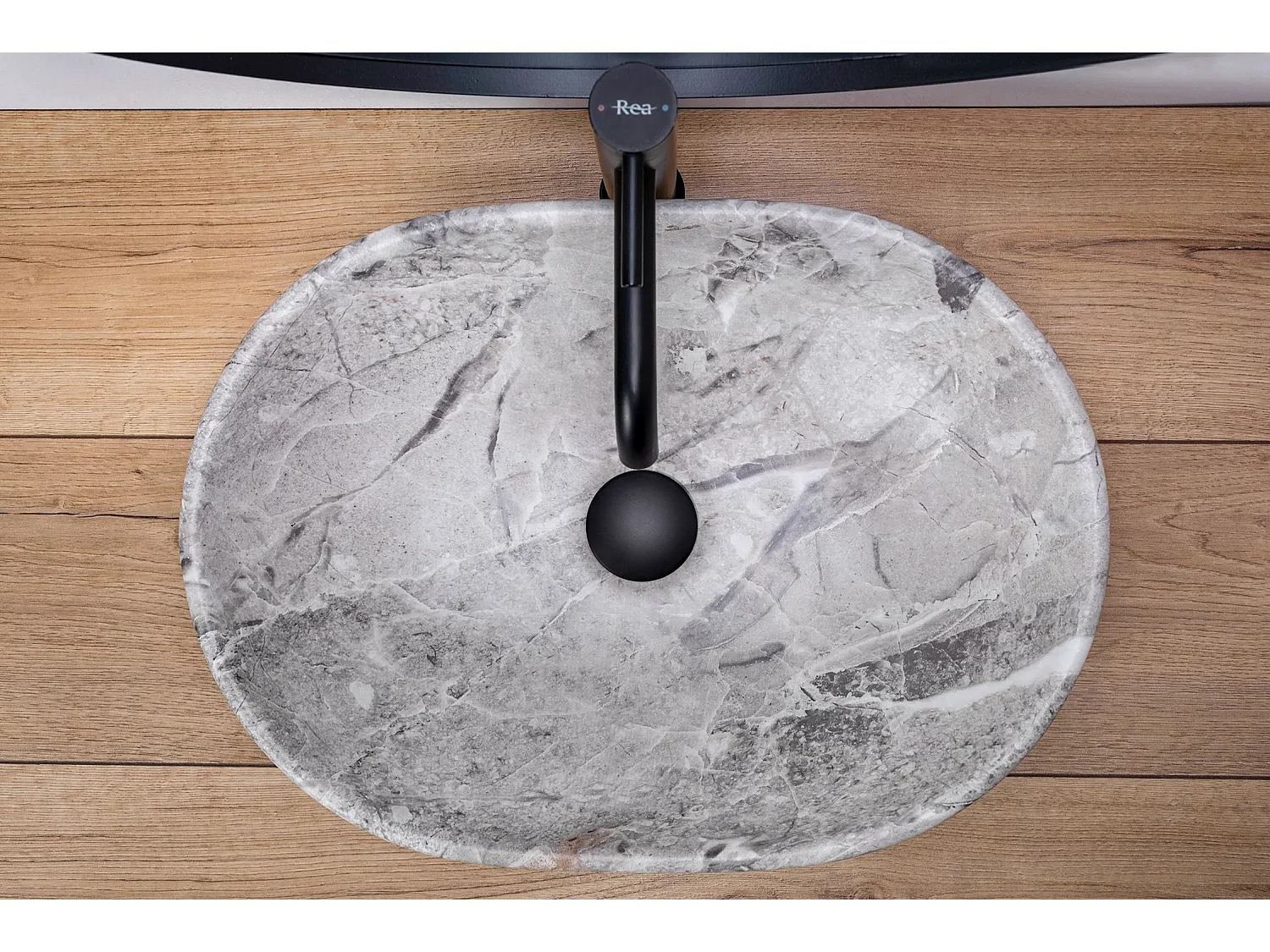 Lavabo Sobre Encimera Rea Lara Stone Beige