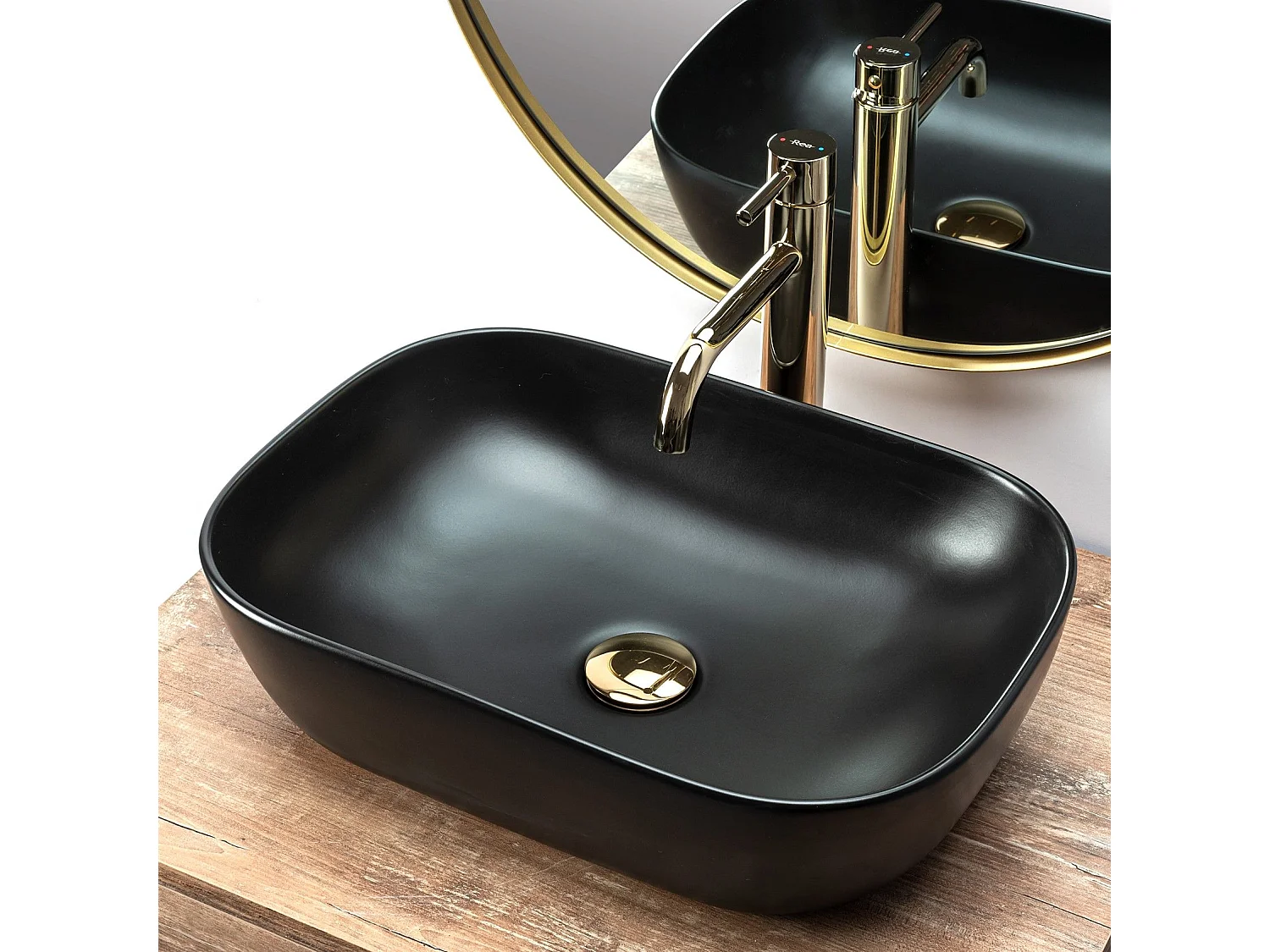 Lavabo Da Appoggio Rea Belinda Black