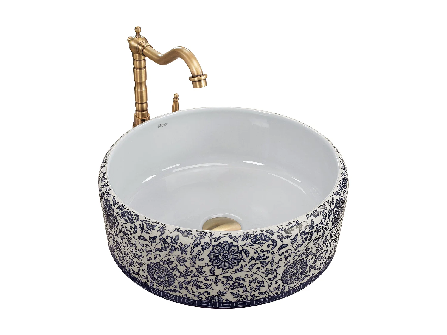 Lavabo Da Appoggio Rea Florisa White