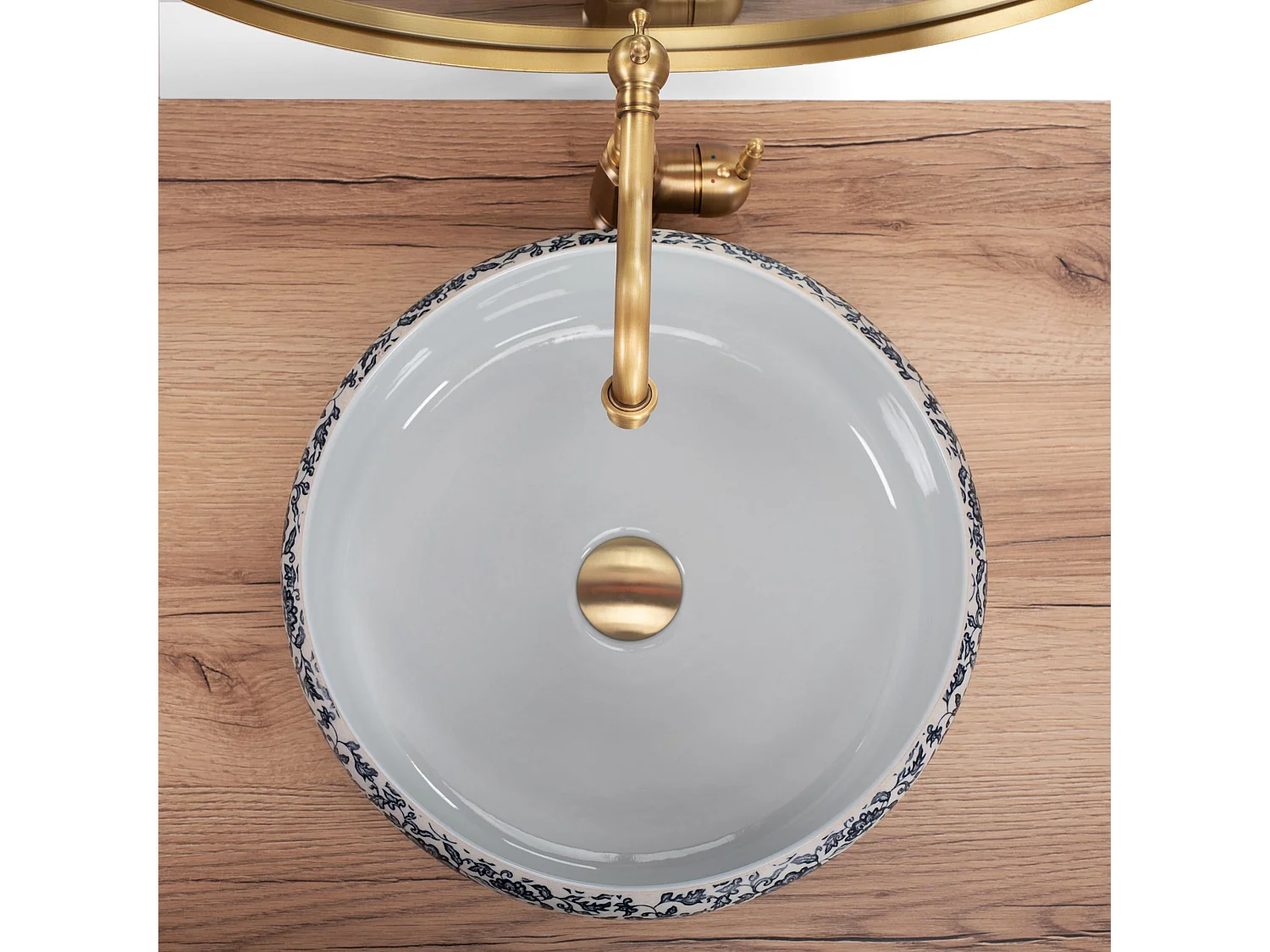 Lavabo Da Appoggio Rea Florisa White