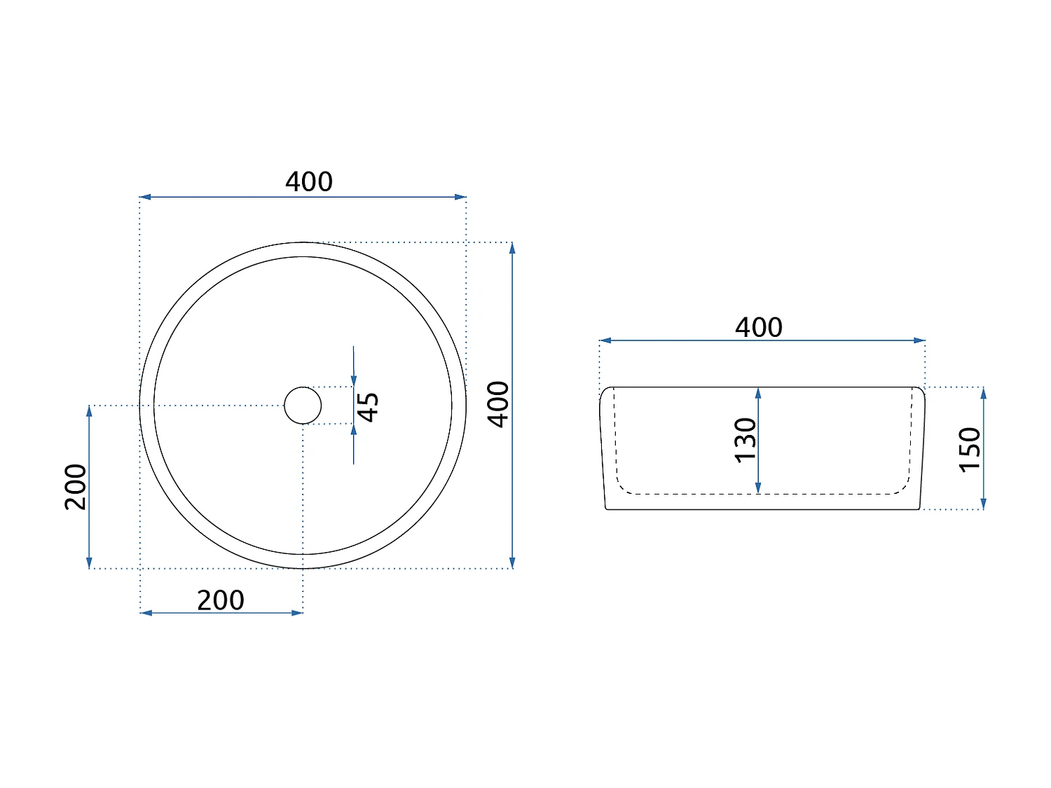 Lavabo Sobre Encimera Rea Florisa White