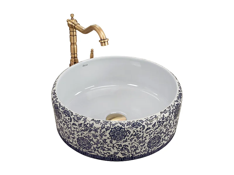 Vasque À Poser Rea Florisa White