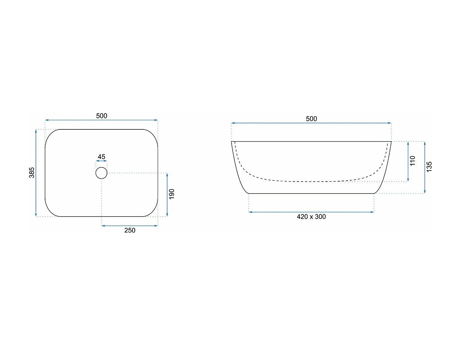 Vasque à poser rea freja grey