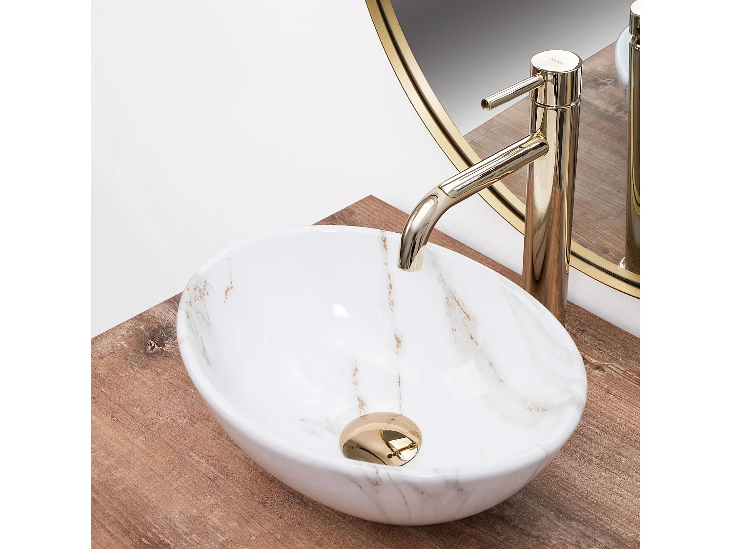 Opzetwastafel Rea Sofia Mini Aiax Shiny White