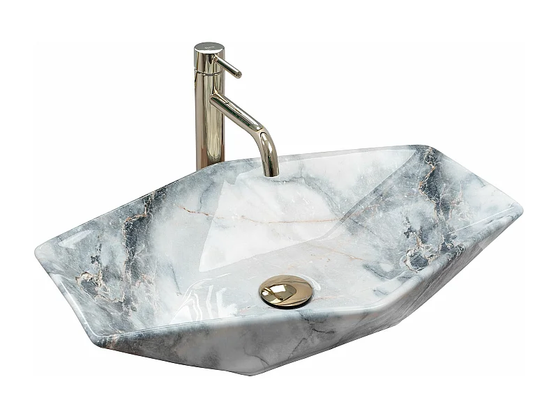 Opzetwastafel Rea Vegas Granit Shiny Grey