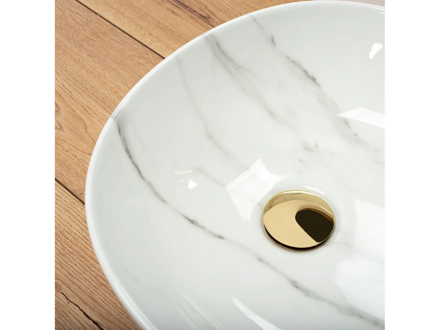 Lavabo Sobre Encimera Rea Greta 65 Bianco Shiny White