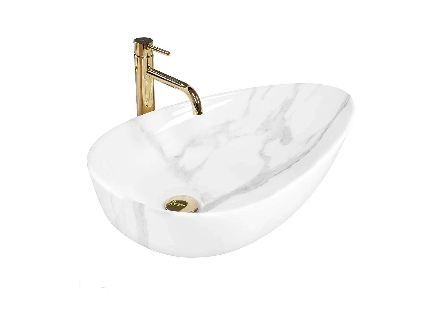 Vasque À Poser Rea Greta 65 Bianco Shiny White