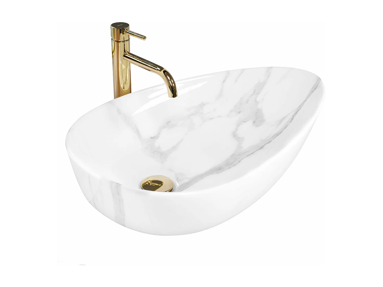 Vasque À Poser Rea Greta 65 Bianco Shiny White