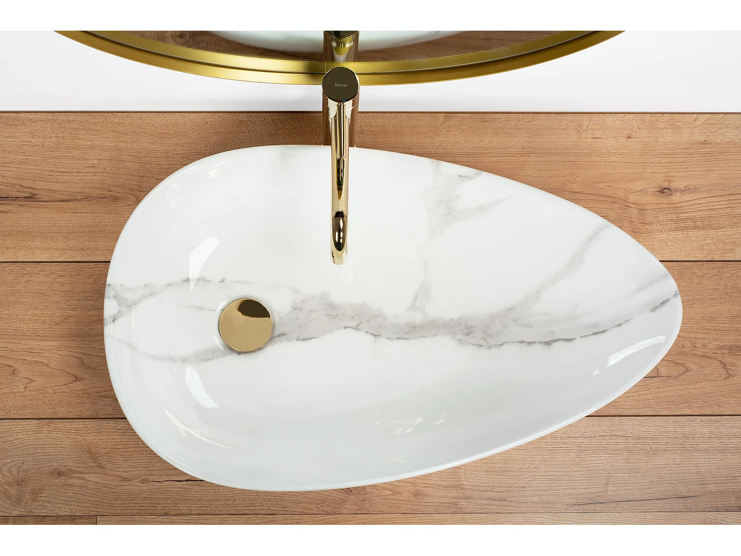 Vasque À Poser Rea Greta 65 Bianco Shiny White