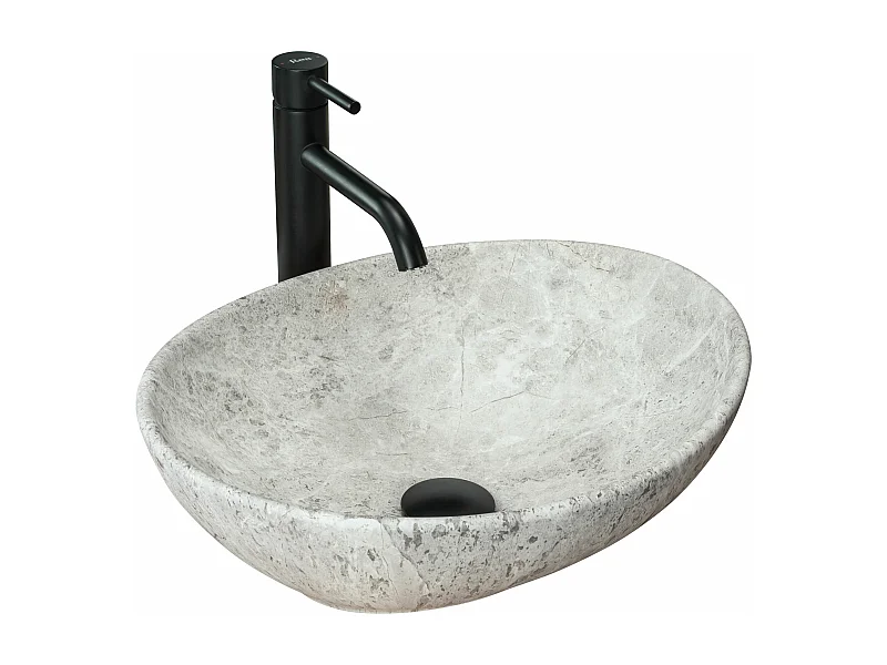 Lavabo Sobre Encimera Rea Sofia Light Stone Grey