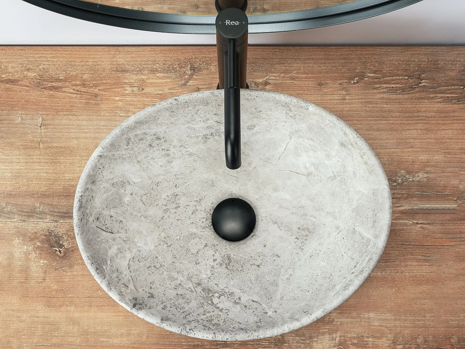 Aufsatzwaschbecken Rea Sofia Light Stone Grey