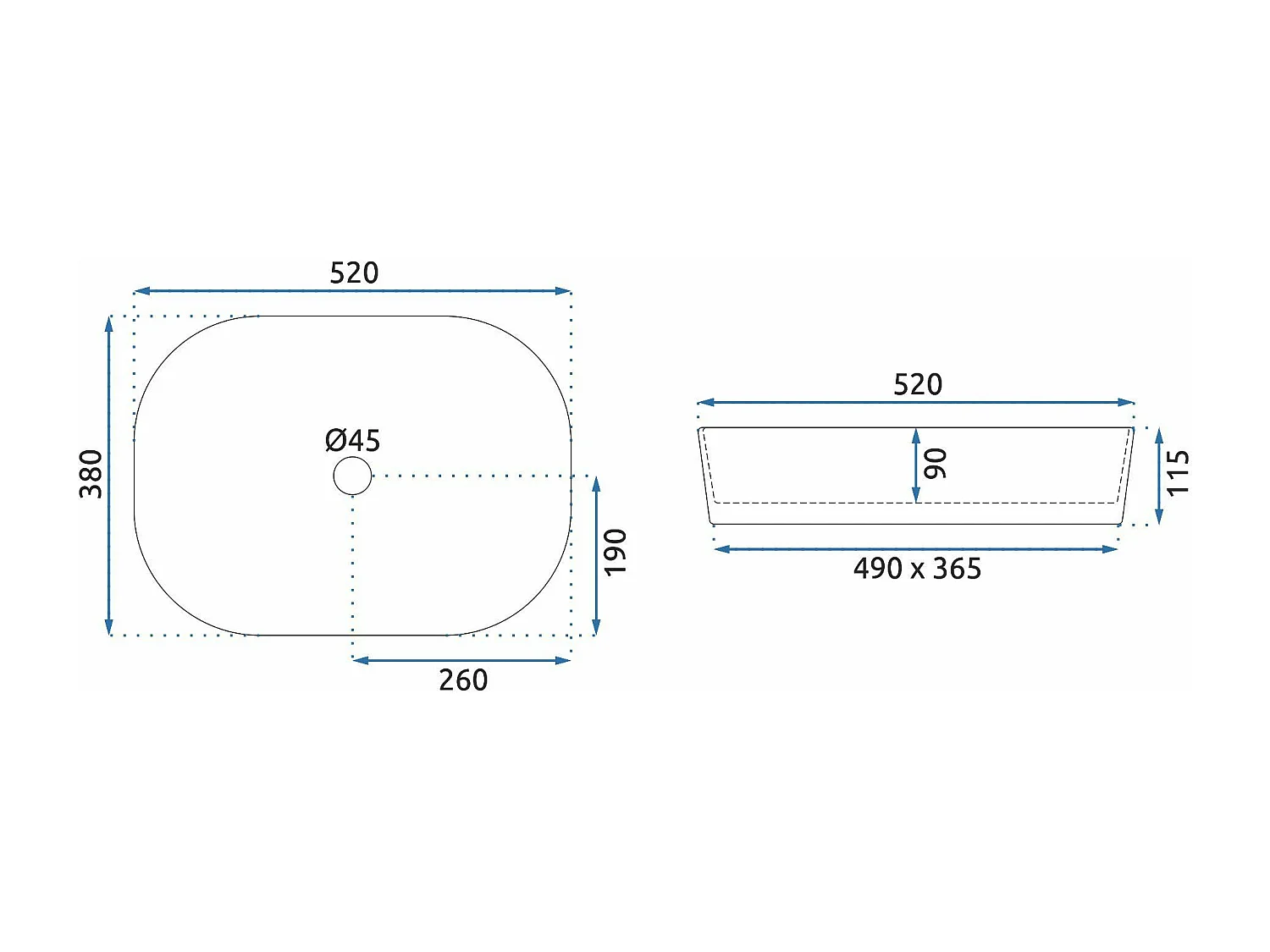 Vasque À Poser Rea Angie White