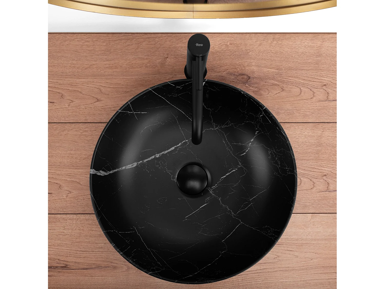 Lavabo Da Appoggio Rea Fibo Black