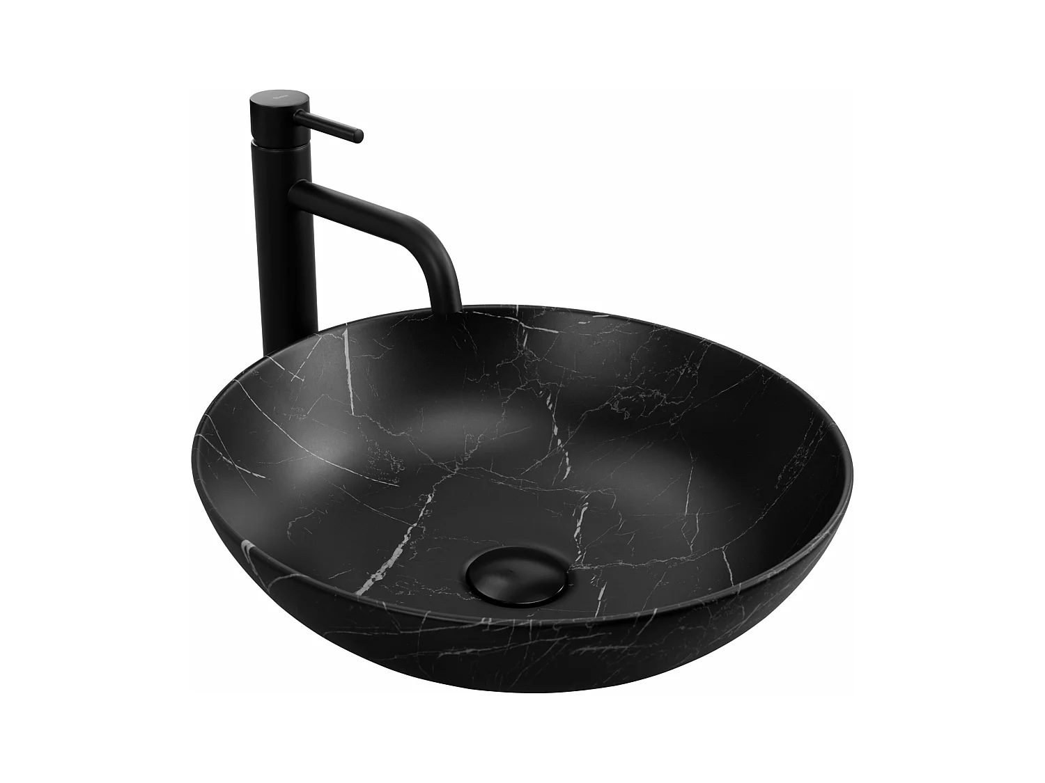 Vasque À Poser Rea Fibo Black