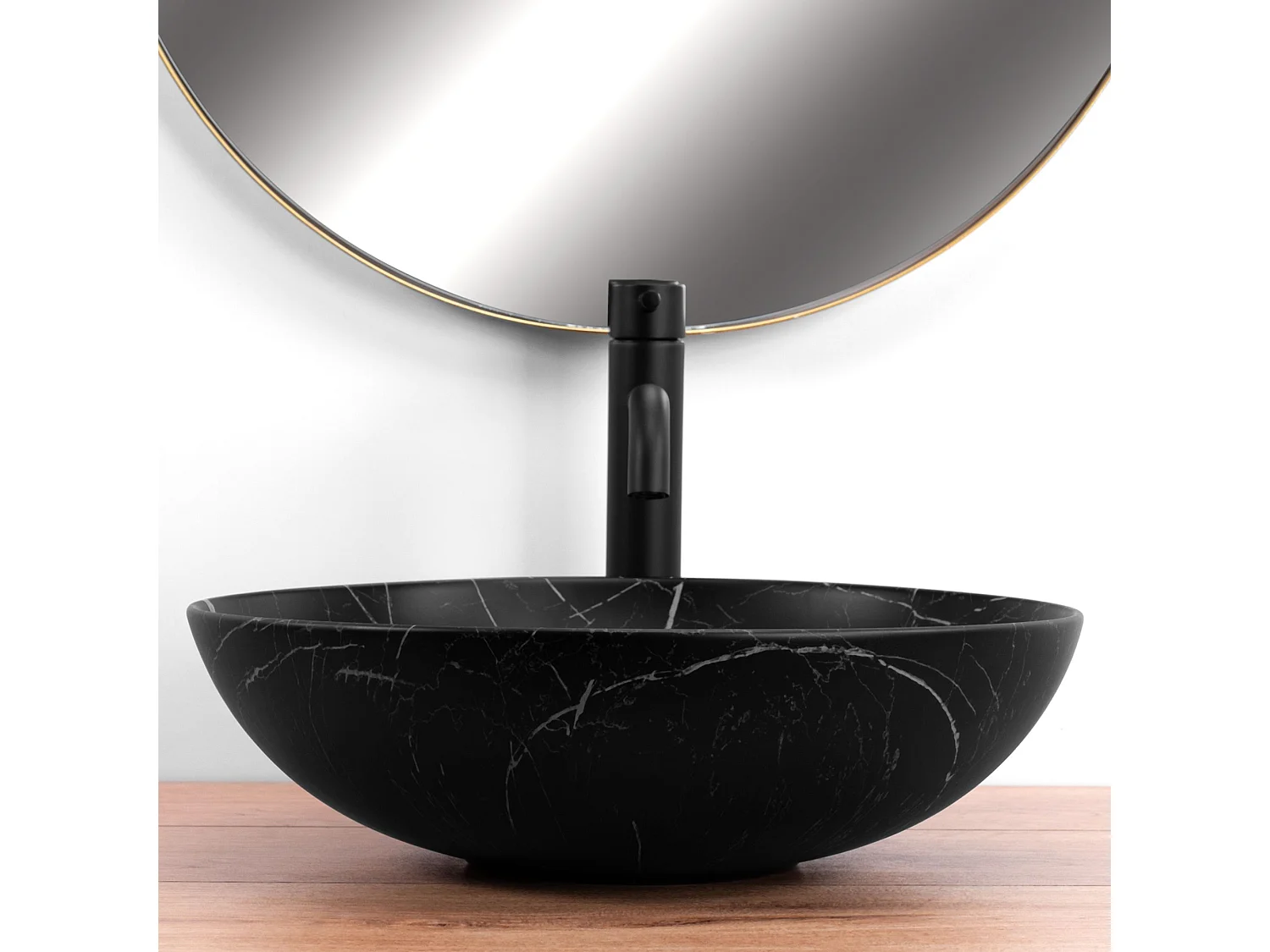 Opzetwastafel Rea Fibo Black