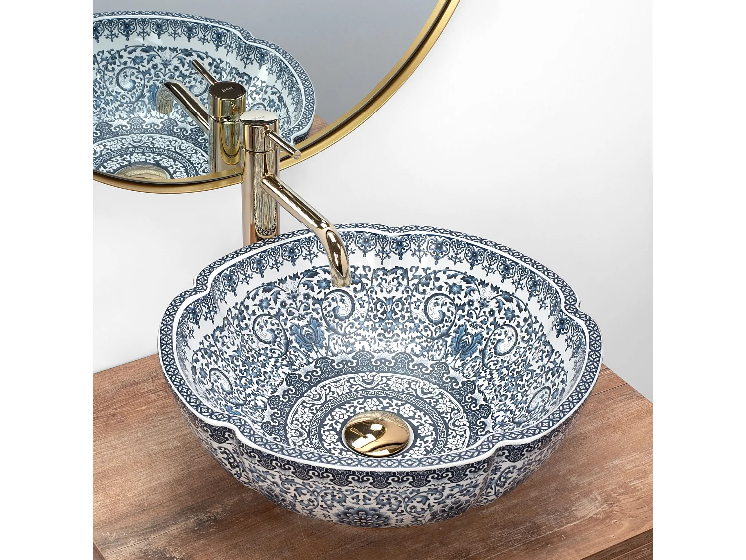 Lavabo Sobre Encimera Rea Vivien Blue