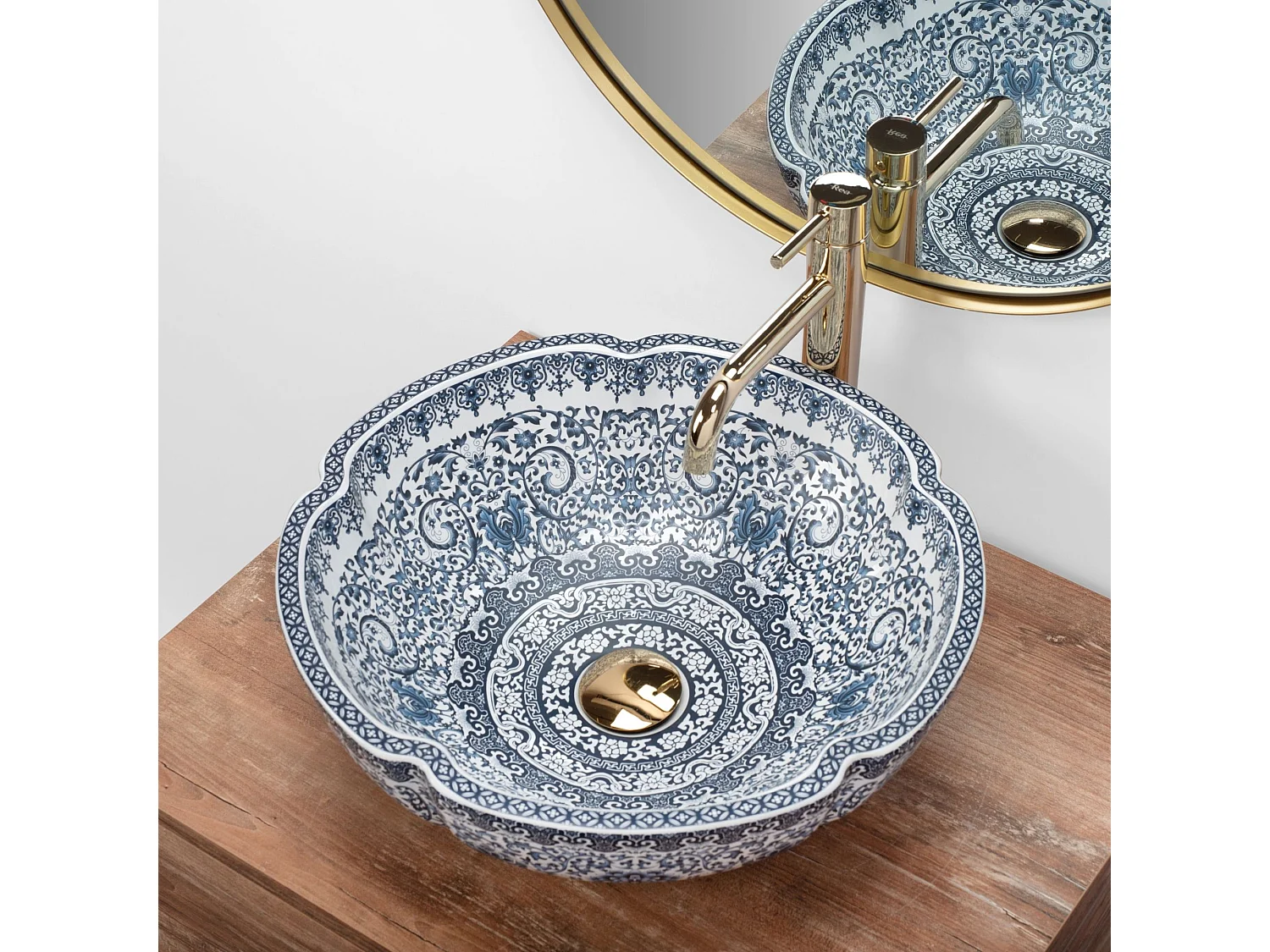 Lavabo Sobre Encimera Rea Vivien Blue