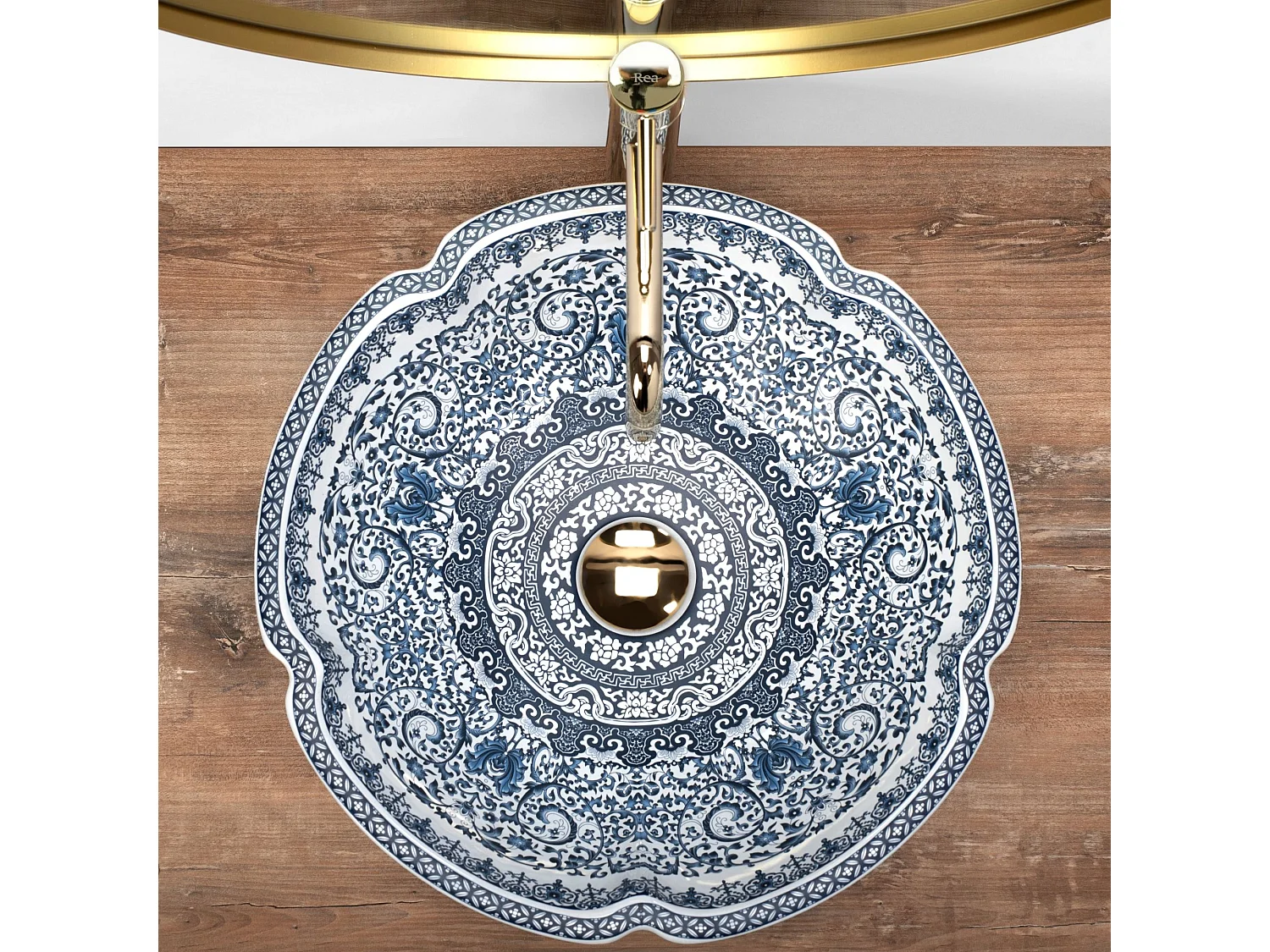 Lavabo Sobre Encimera Rea Vivien Blue