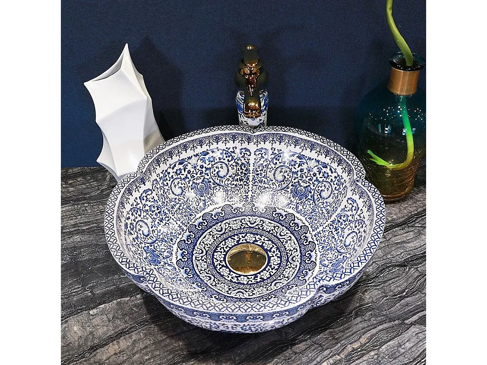 Lavabo Sobre Encimera Rea Vivien Blue