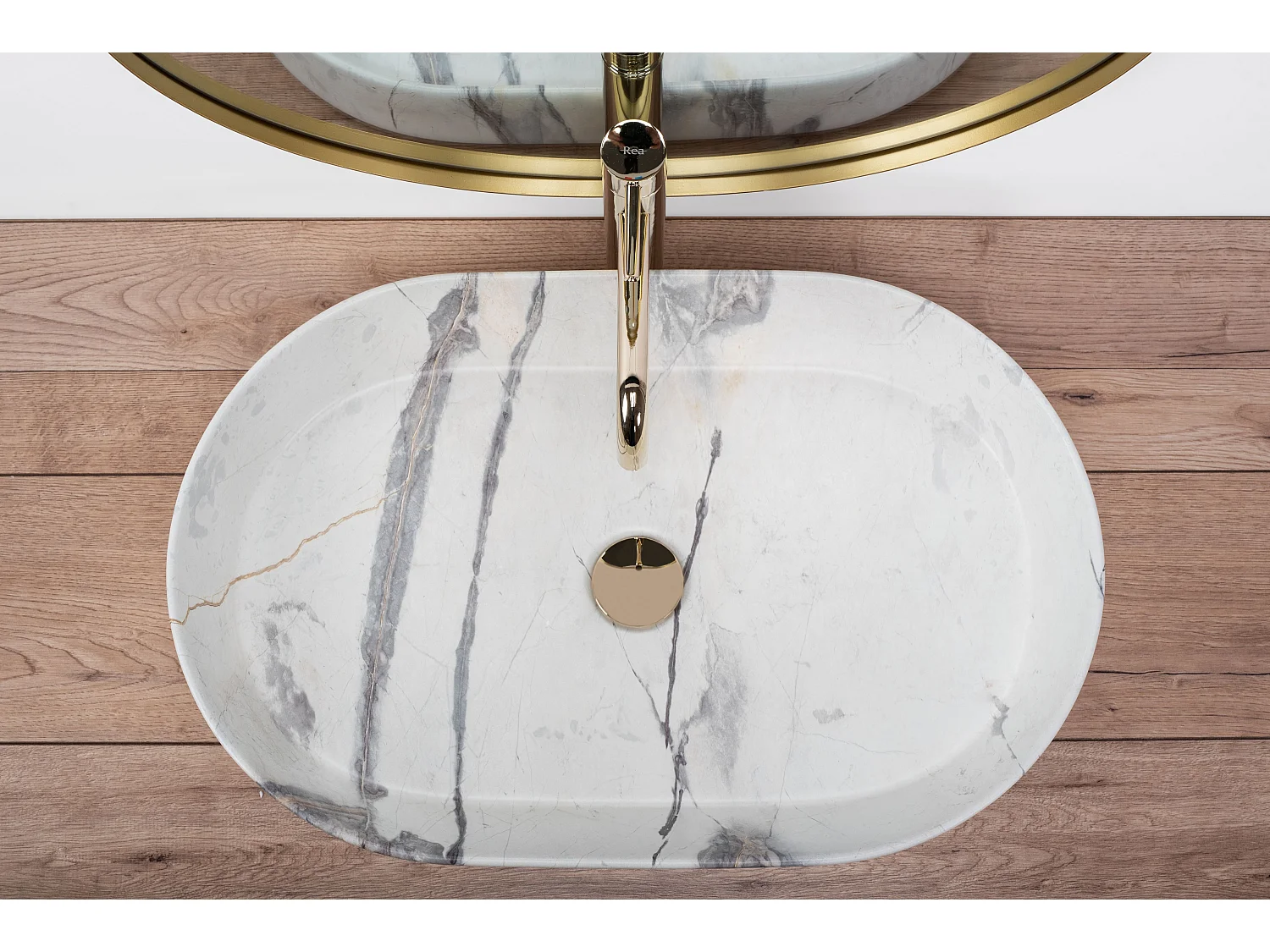 Vasque À Poser Rea Nadia 60 Sand White