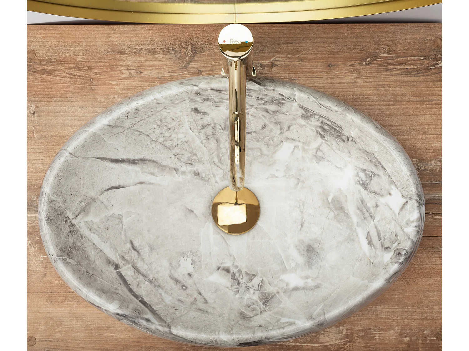 Opzetwastafel Rea Linda Stone Beige