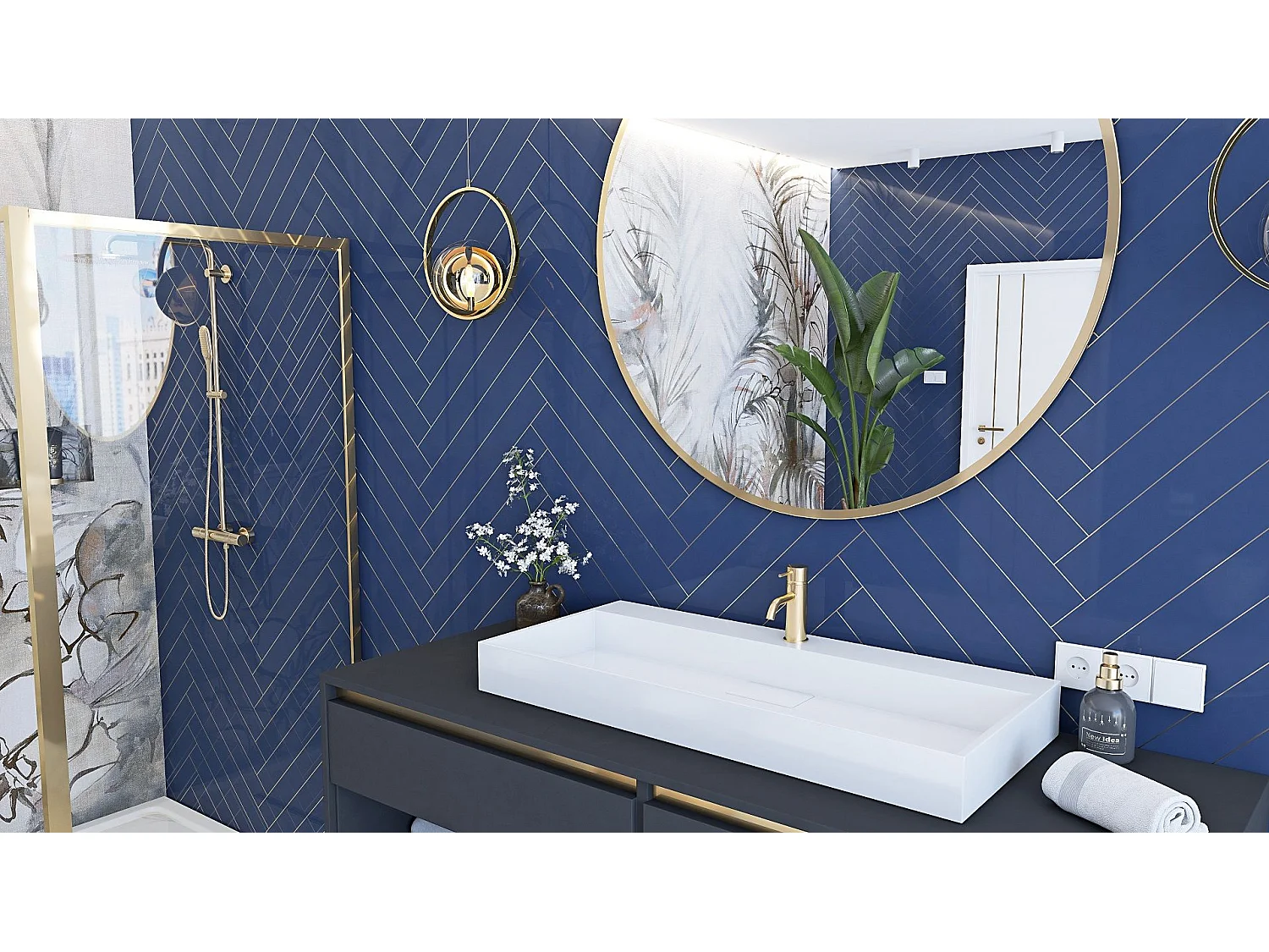 Lavabo In Conglomerato Rea Goya 70 White