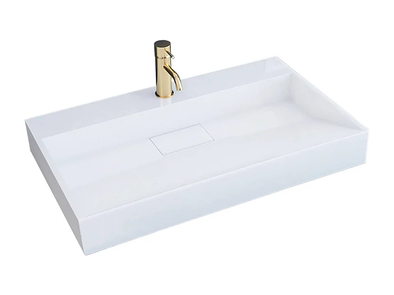 Lavabo De Conglomerado Rea Goya 70 White