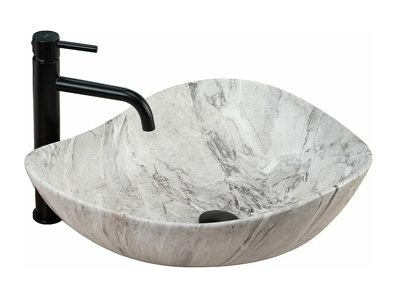 Lavabo Da Appoggio Rea Dora Stone White