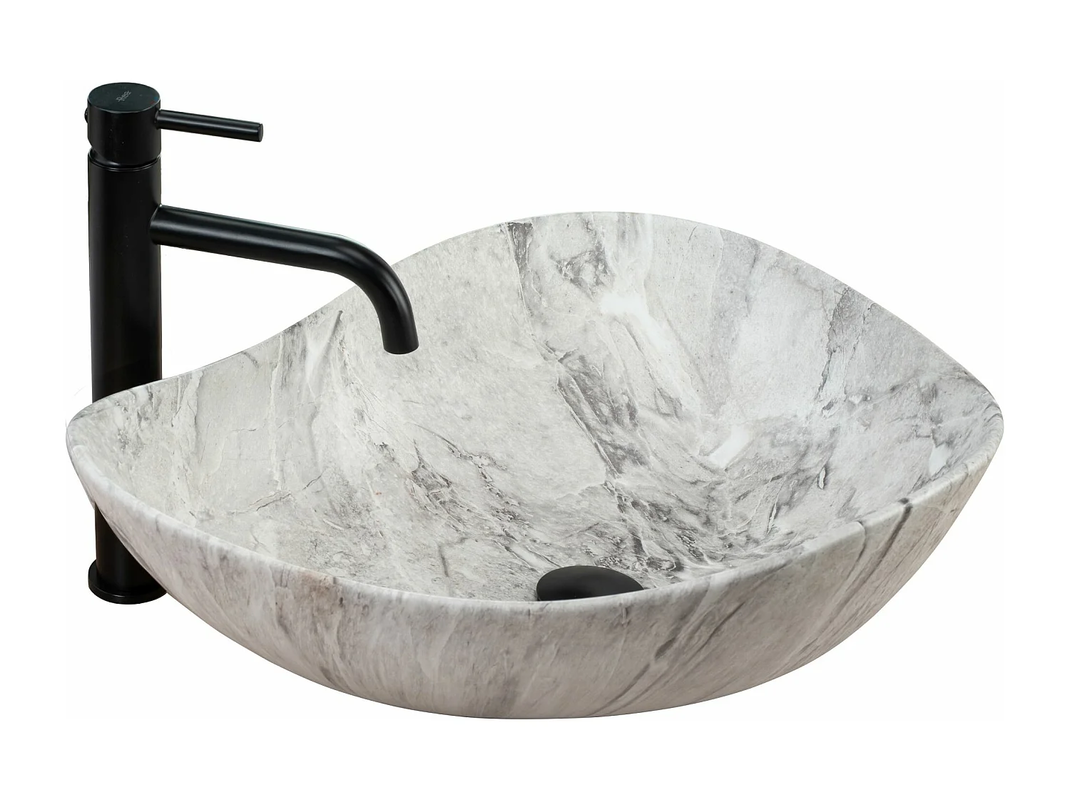 Lavabo Da Appoggio Rea Dora Stone White